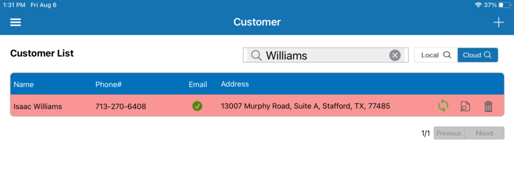 App Display for Do Not Service