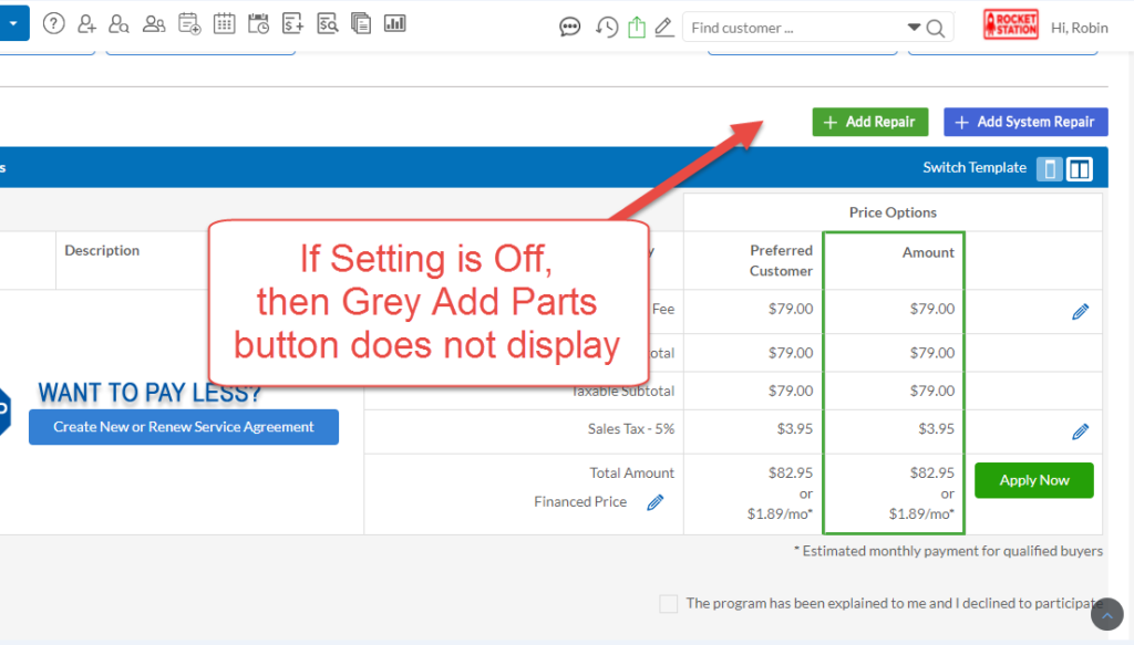 Command Center Invoice