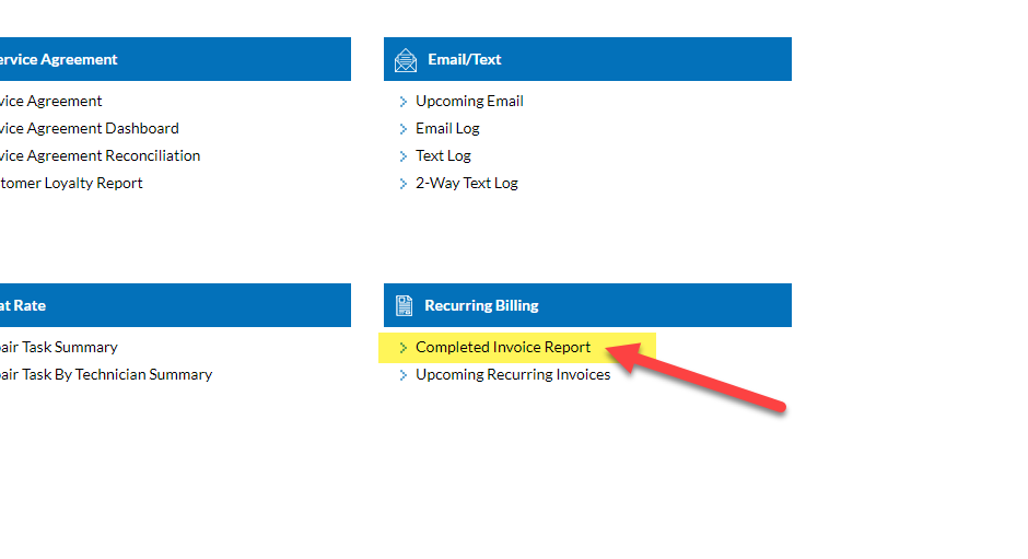 Tuesday Tool Tip – Completed Recurring Billing Report New Filter