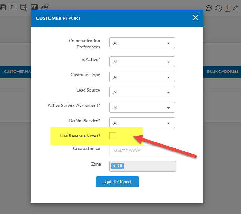 Customer Report to Find Revenue Notes