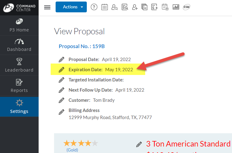 Edit Expiration Date
