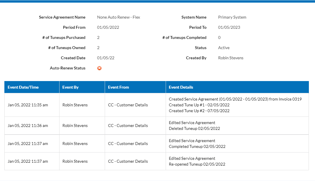 Tuesday Tool Tip – Service Agreement Log