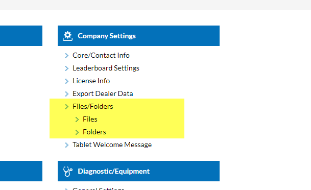 FIles and Folders Setting