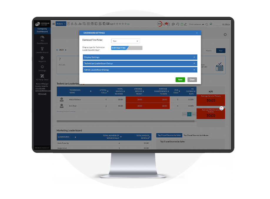 KPI Settings customer-list