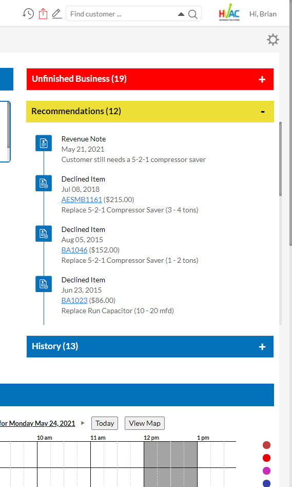 HVAC Dispatching -Recommendations