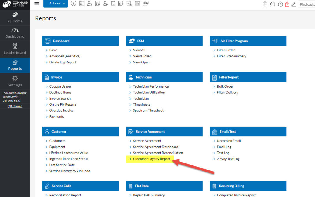 Tuesday Tool Tip – Customer Loyalty Report