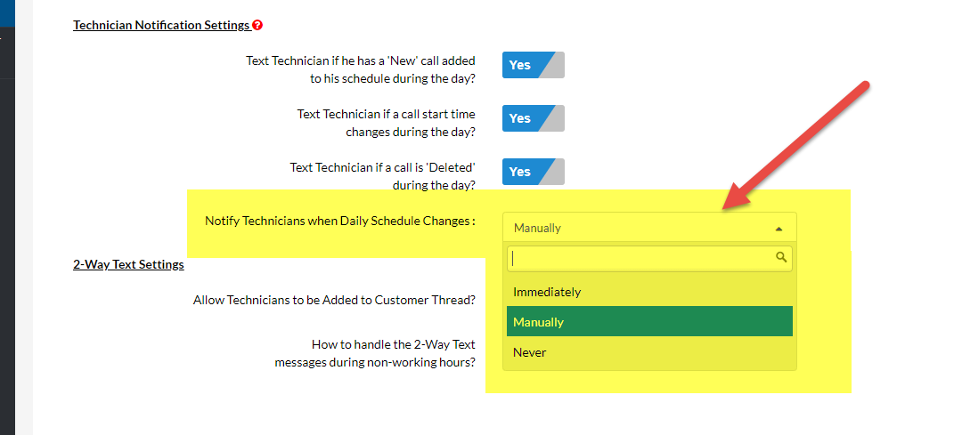 Tuesday Tool Tip – Schedule Change Text Notification Setting