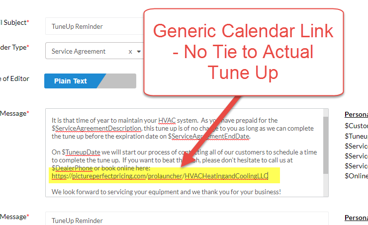 Tune Up Email - General Link